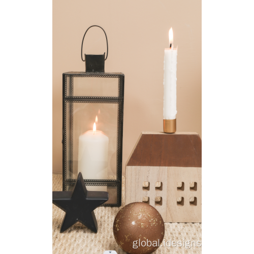  Glass Decorations Wood House Taper Candle Holder Supplier